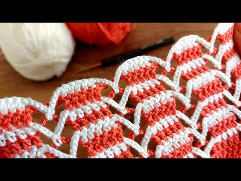Easy Crochet Knitting Baby Blanket Pattern - Çok Kolay Tığ İşi Yelek Şal Battaniye Örgü Modeli..