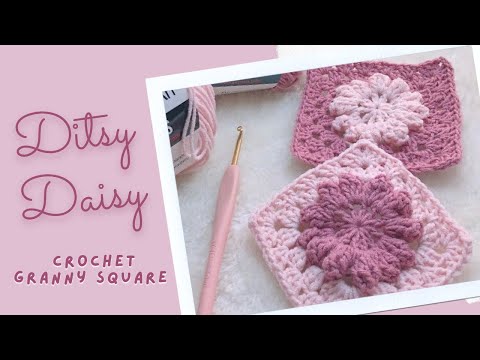 Ditsy Daisy Pretty Granny Squares ~ Crochet Tutorial
