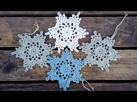 How To Crochet Puff Snowflake Ornament Motif