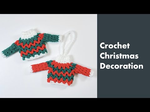How to crochet Christmas ornament | crochet Christmas decoration for beginners | crochet sweater