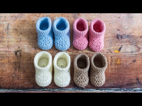 FAST Crochet Baby Booties (BEGINNER Friendly, EASY Tutorial)