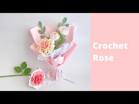How to crochet a rose | Crochet flower bouquet