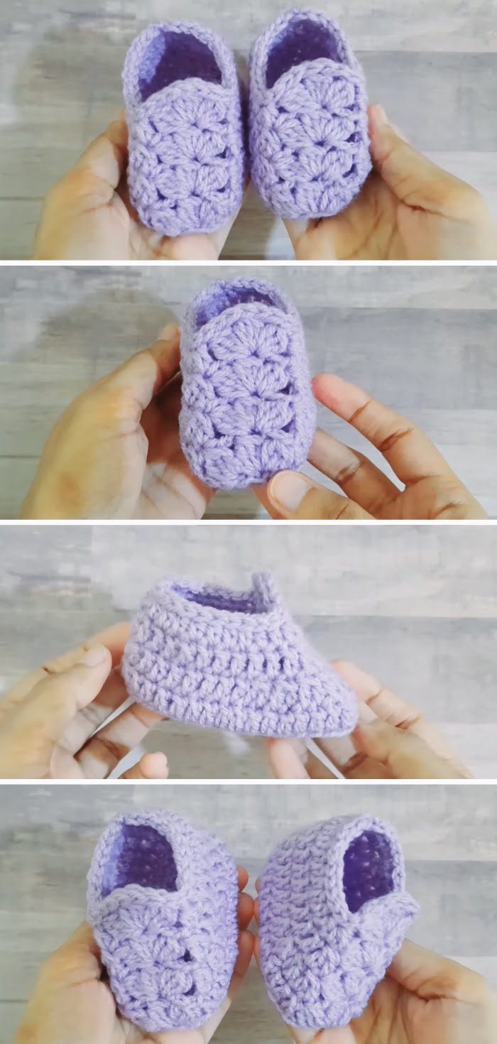 Crochet Floral Baby Booties