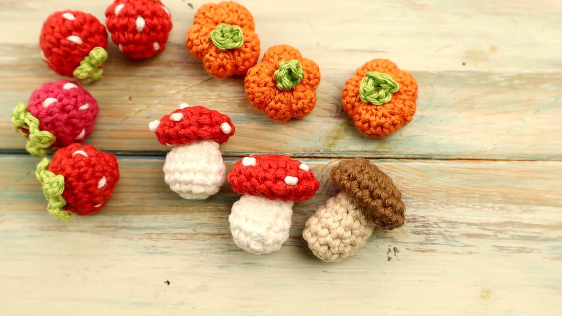 Crochet Miniature Mushroom Amigurimi