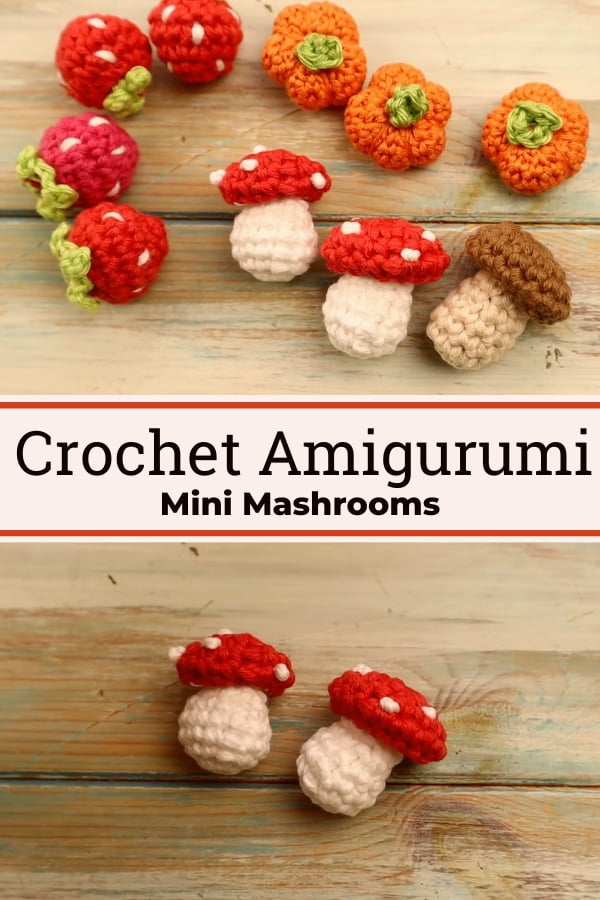 Crochet Miniature Mushroom Amigurimi