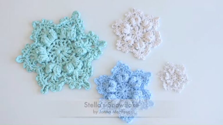 Crochet Snowflake Applique Pattern
