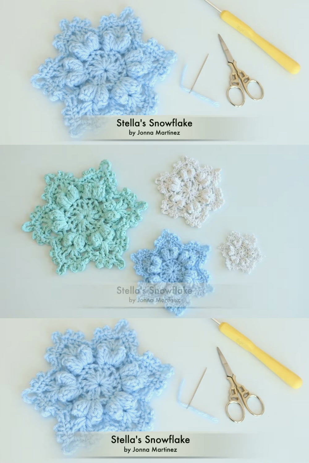 Crochet Snowflake Applique Pattern Crocheted World Free Pattern