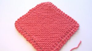 Learn To Knit Simple Dishcloth pattern