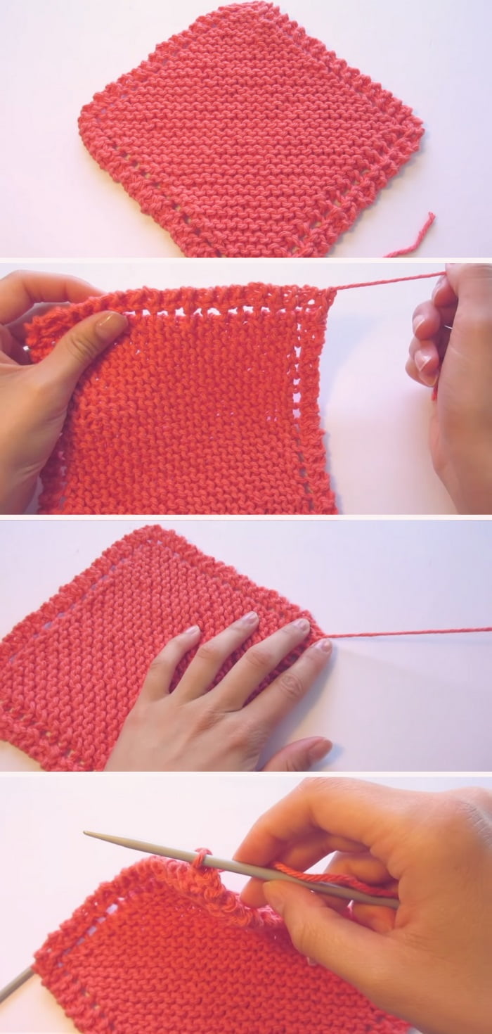 Learn To Knit Simple Dishcloth