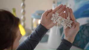Crochet Snowflake Christmas Decoration free