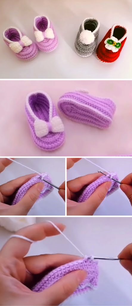 Easy Crochet Slippers For Babies 