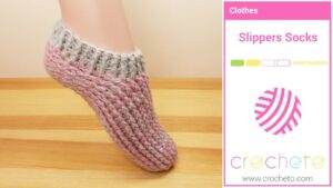 How to crochet slipper socks