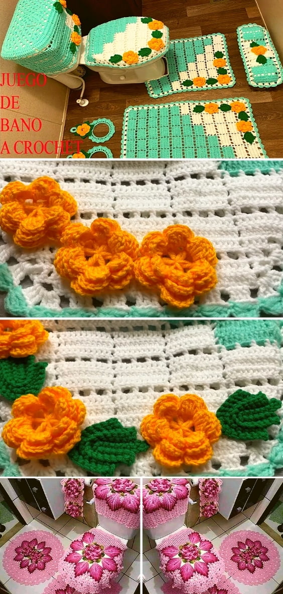 Crochet Bathroom Decoration Idea