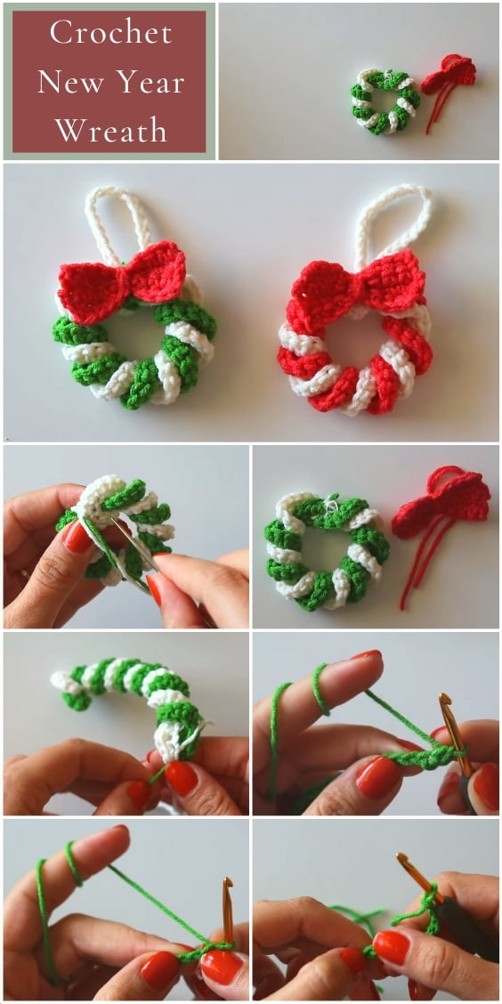 Crochet New Year Wreath Gift