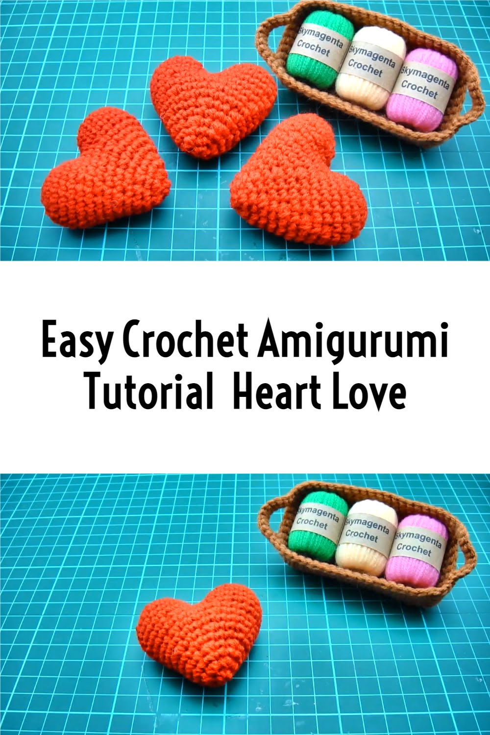 Easy Crochet Amigurumi Tutorial - Heart Love - Crocheted World