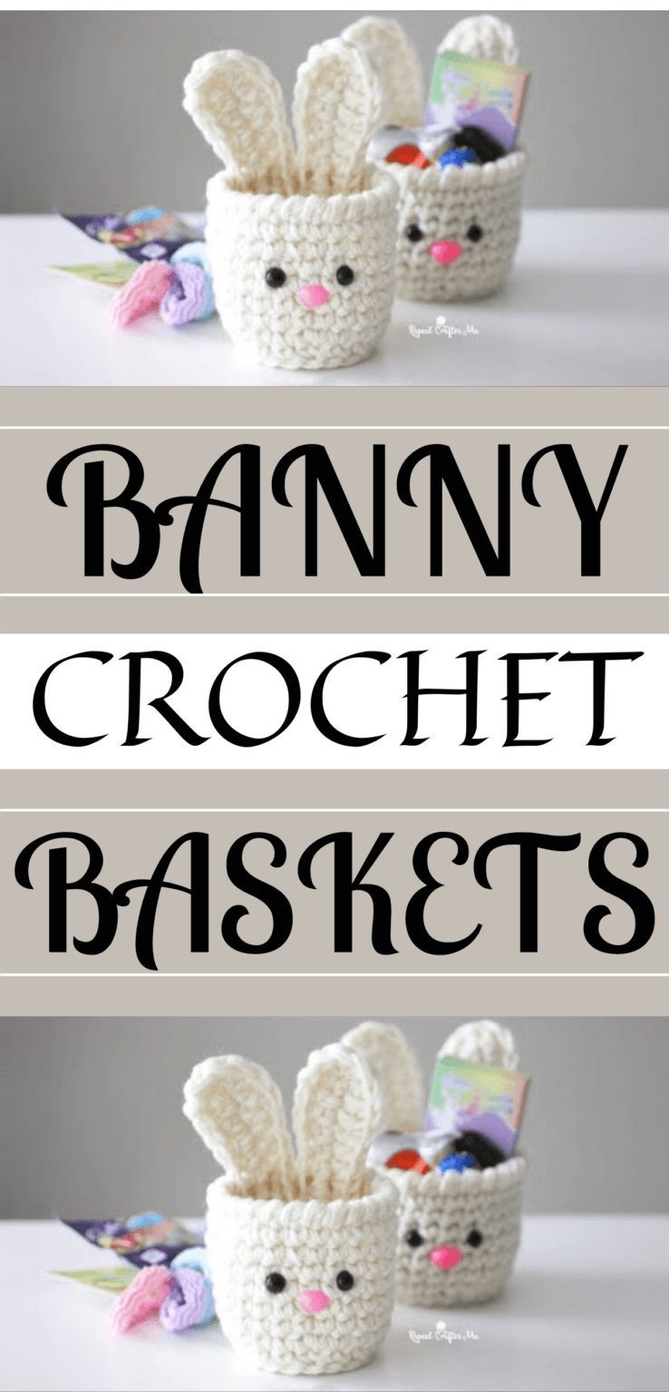 Mini Crochet Bunny Baskets - Crocheted World