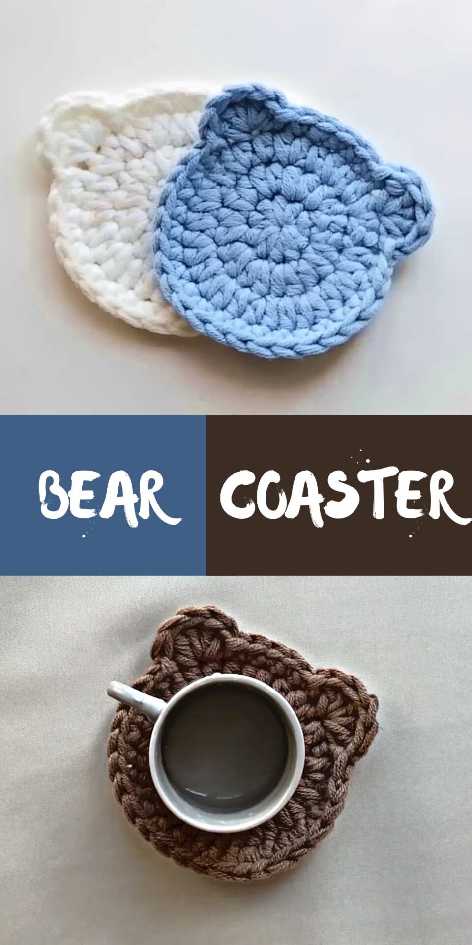 Crochet Bear Coaster Pattern