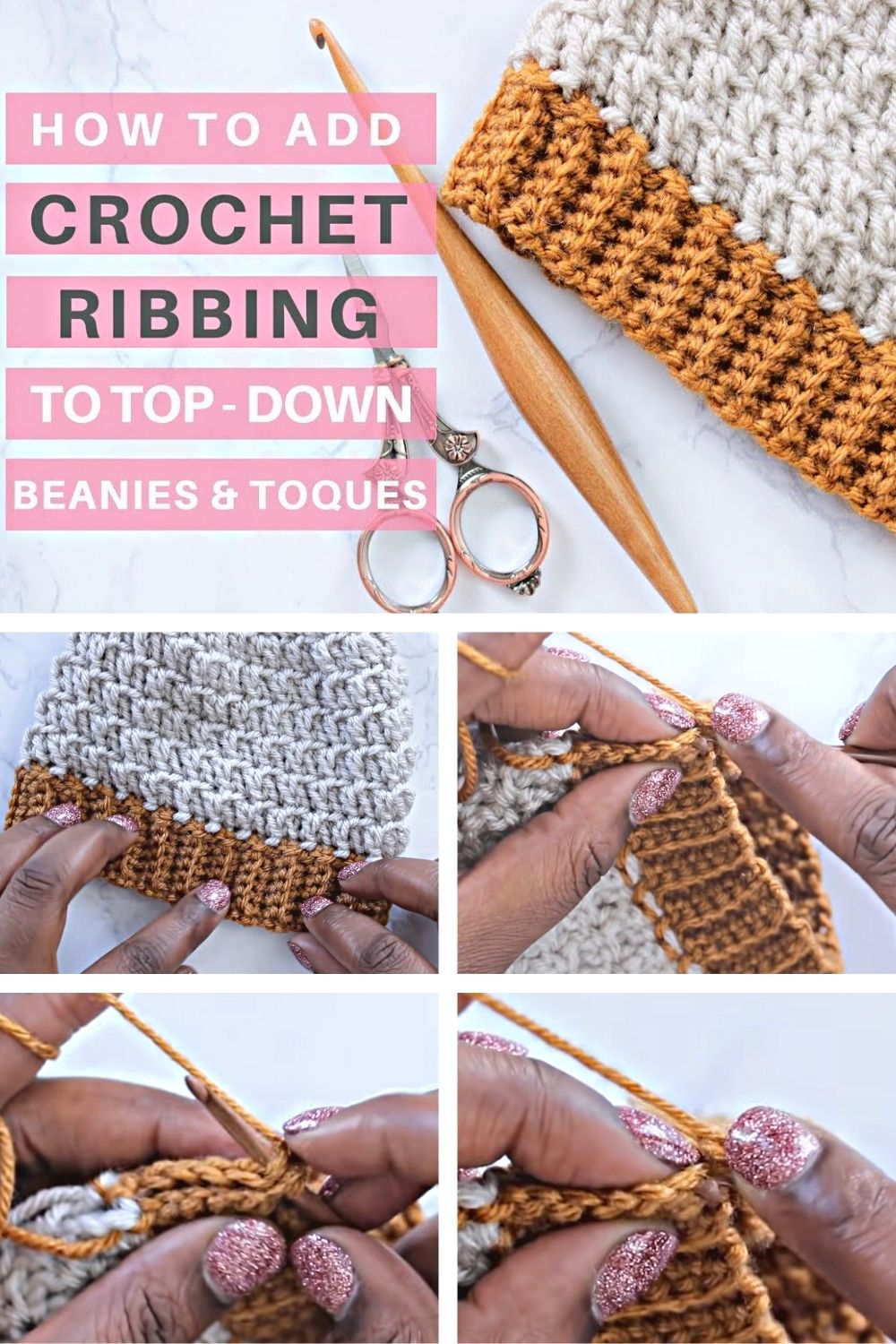 Crochet Ribbing Tutorial - Baby Beanie