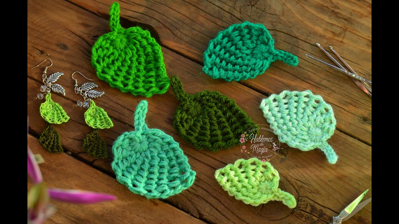 Super Easy Crochet Leaves Pattern - Crocheted World