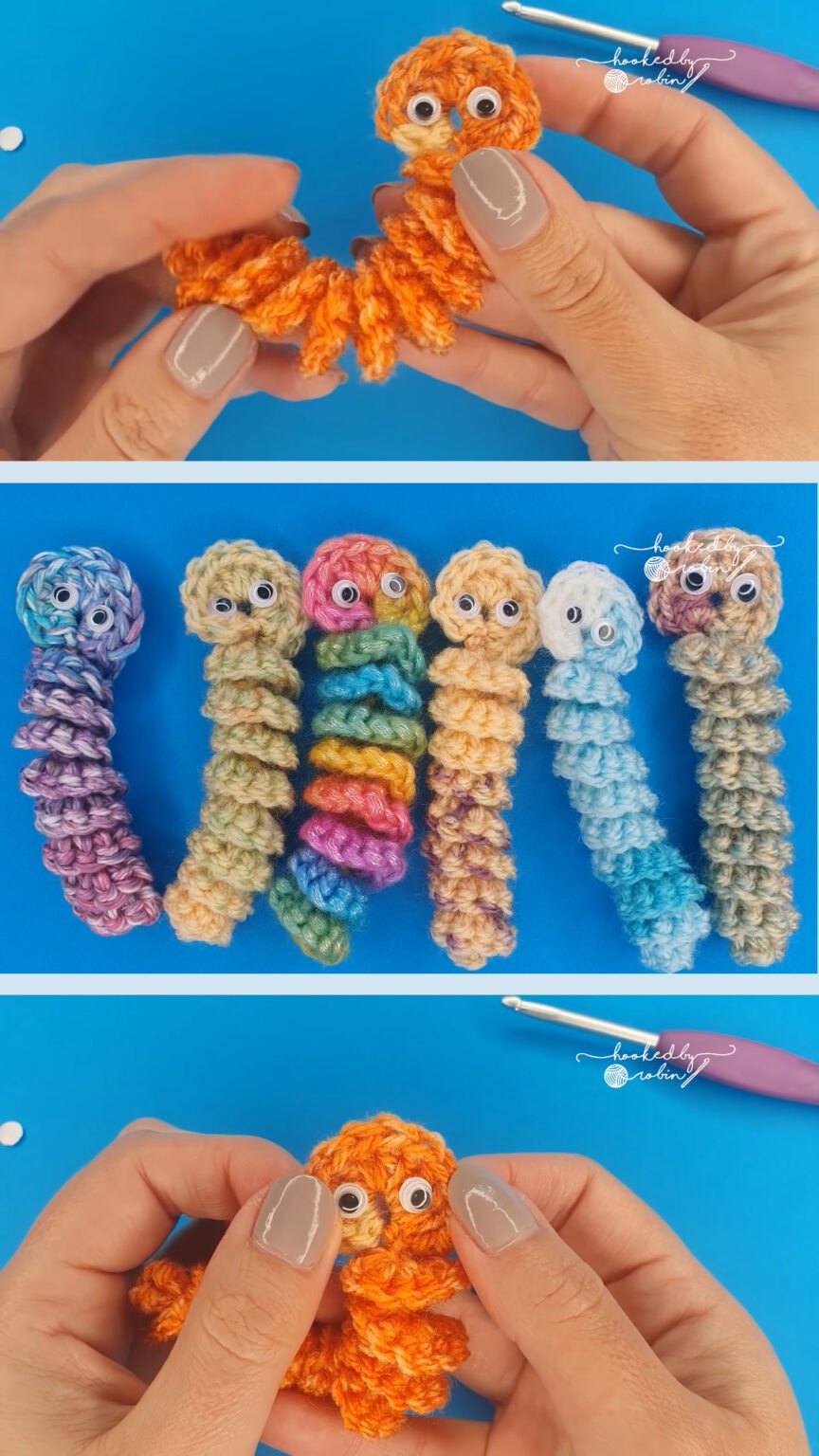 Crochet Amigurumi Worry Worm