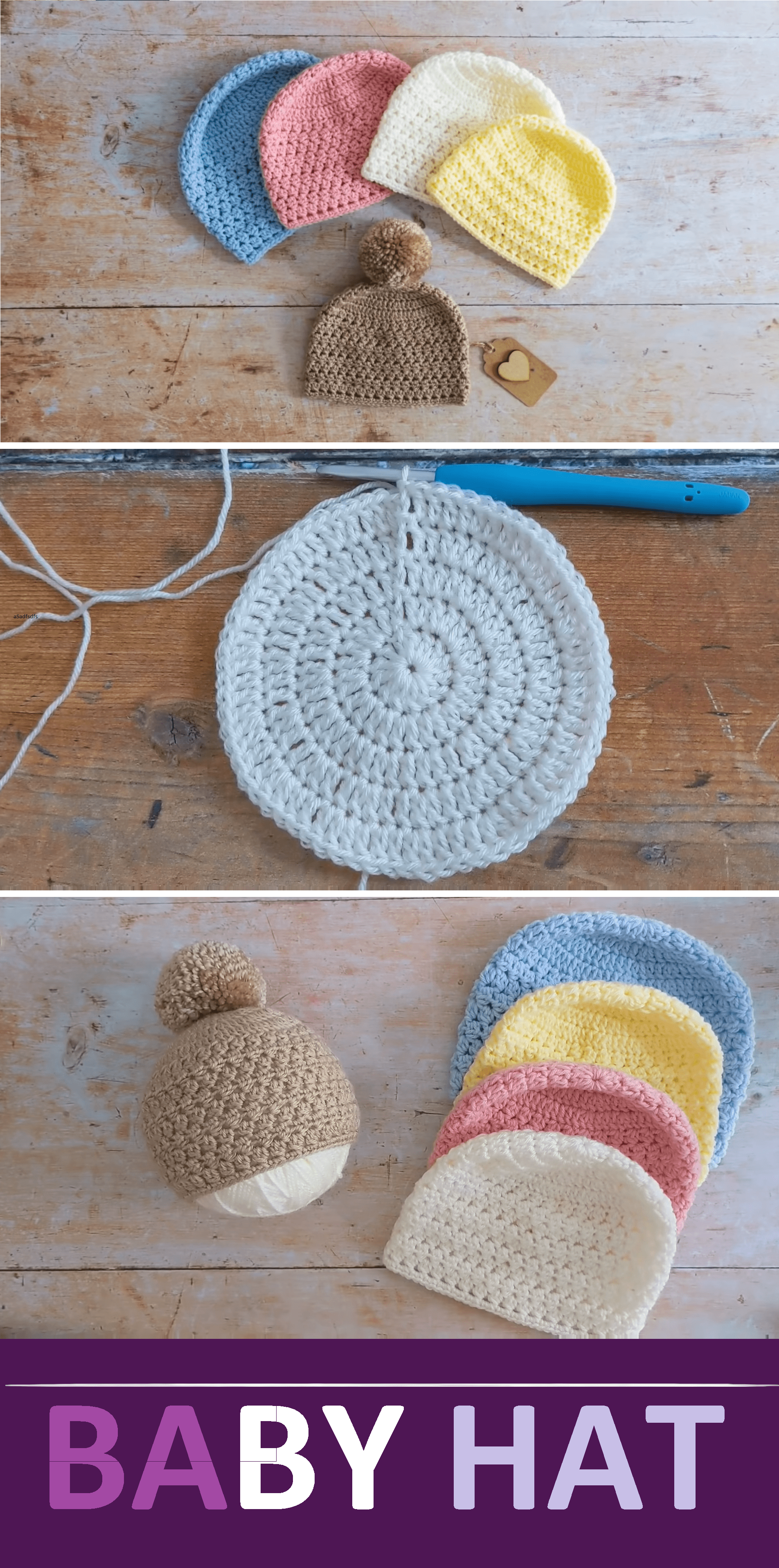 Super Easy Crochet Baby Hat