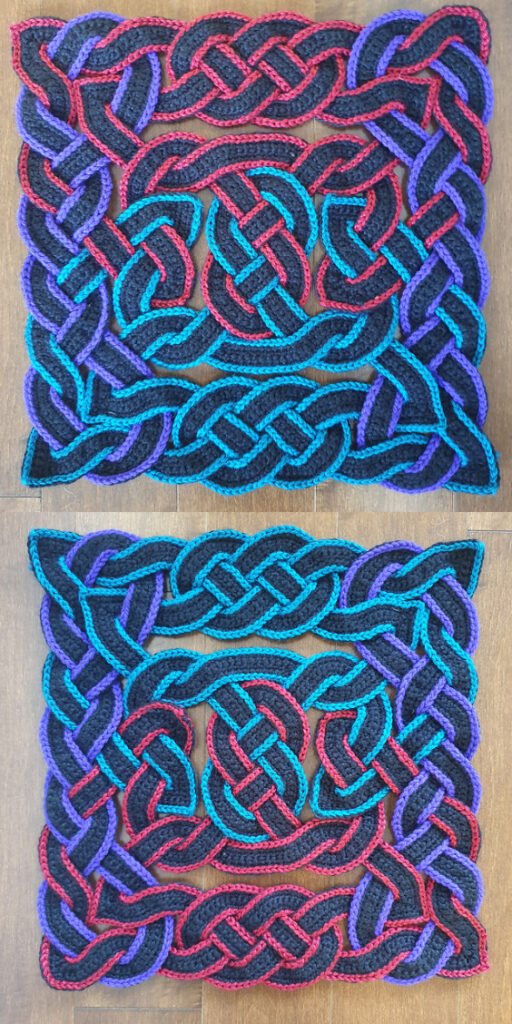 Crochet Multicolored Celtic Knot Project 