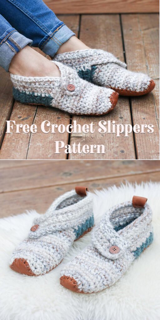 Free Crochet Slippers Pattern - Crocheted World