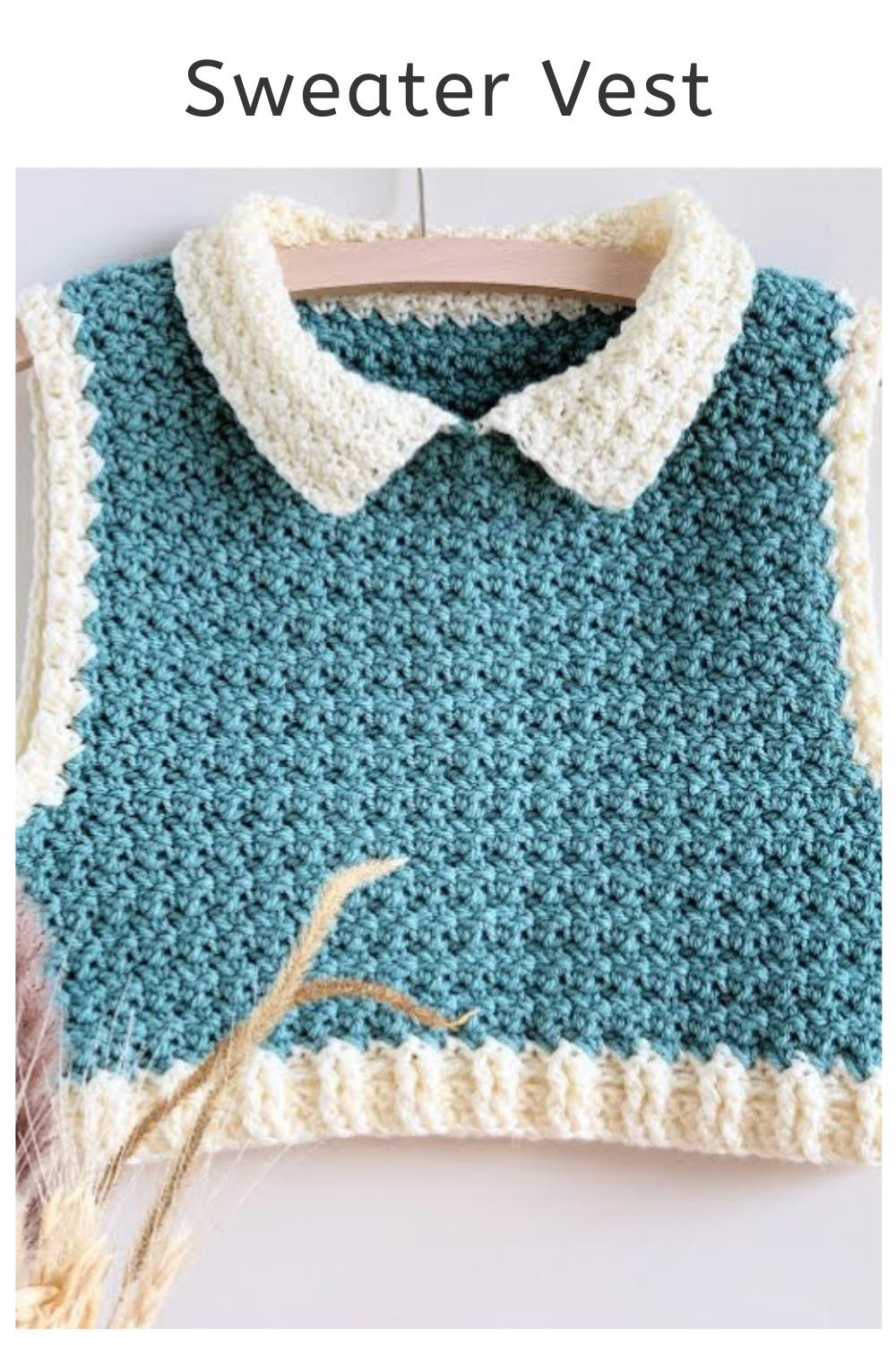 Crochet sweater shop vest pattern free