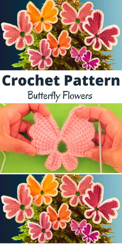Crochet Pattern - Butterfly Flowers