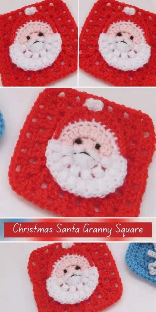 Crochet Christmas Santa Granny Square is free pattern and can be done by beginners. You will use simple crochet techniques in this project.