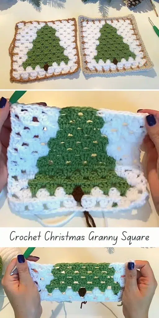 Crochet Easy Christmas Granny Squares is free pattern and can be done by beginners. You will use simple crochet techniques in this project.