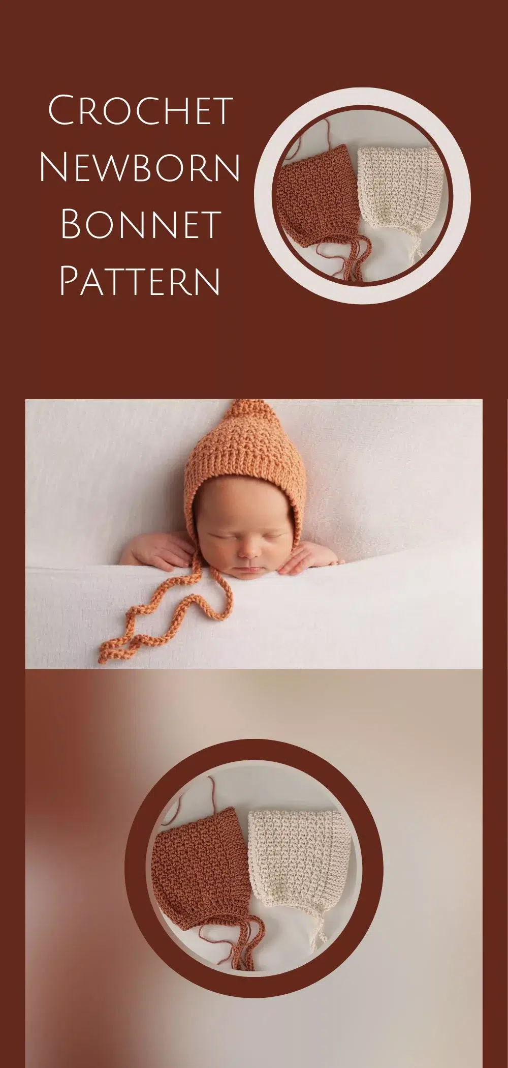 Easy Crochet Newborn Bonnet Pattern for beginners can be done by beginners. You will use simple crochet techniques in this project.