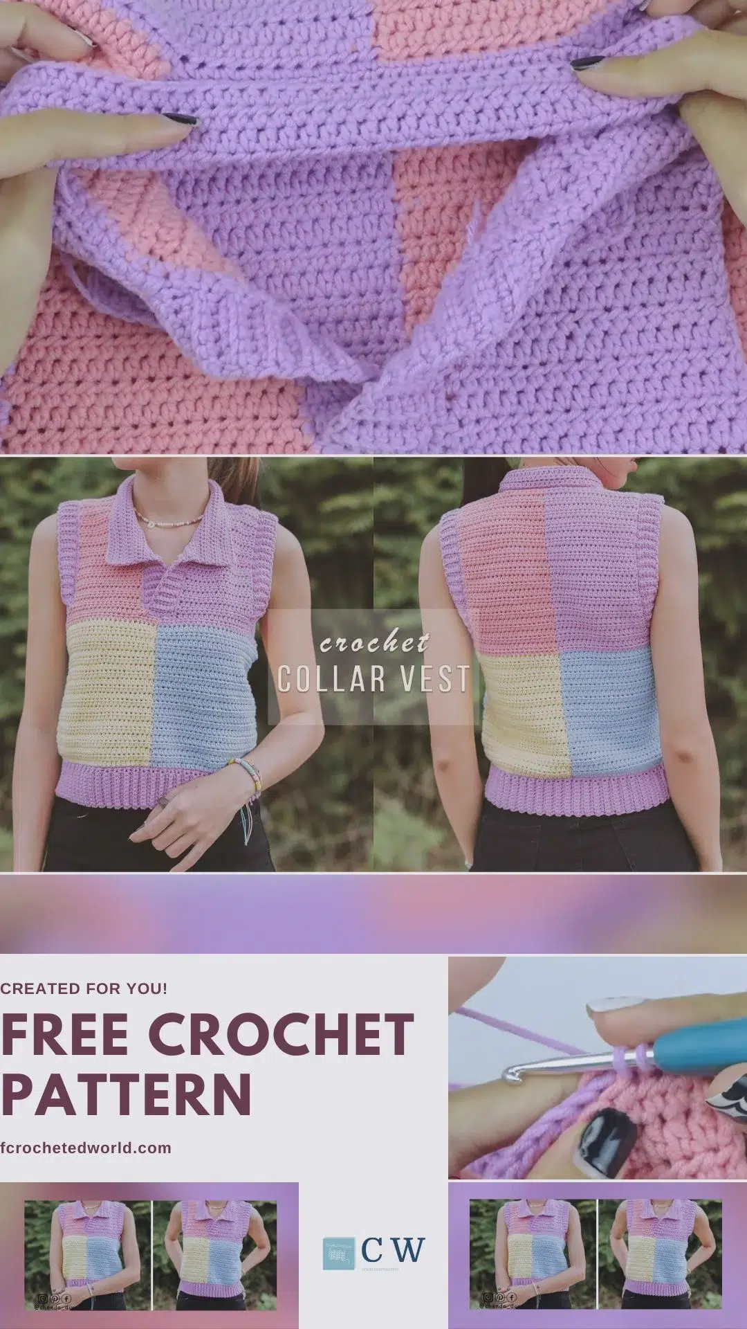 Easy Crochet Vest Free Pattern  is step by step guided tutorial for beginners. The crochet vest is one of the most beautiful creations I have ever seen. 