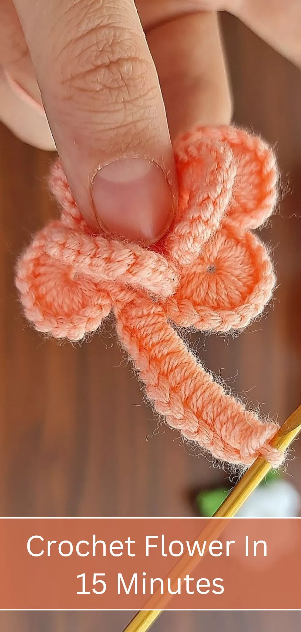 Such A Wonderful Crochet Flower Can Be Done In Only 15 Minutes!  You will use simple crochet techniques in this project.