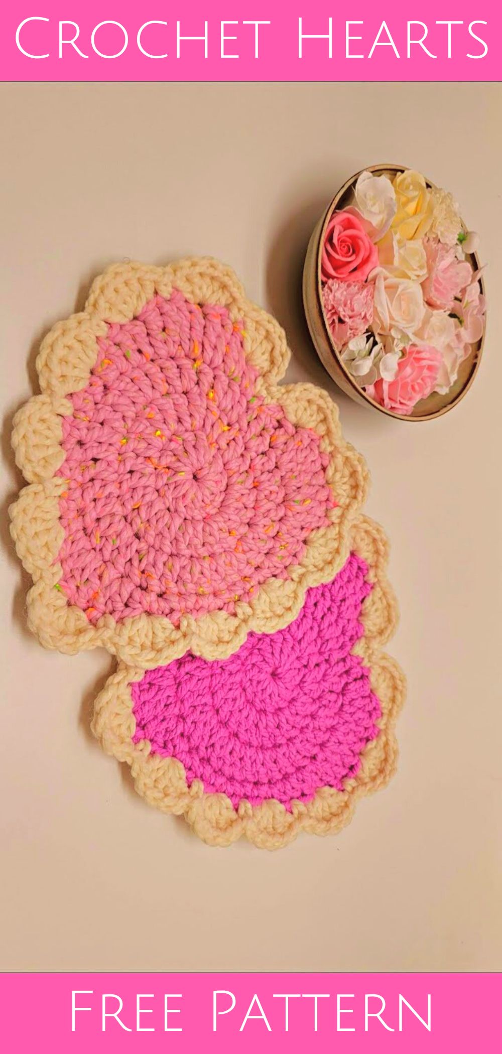 Crochet Valentines Day Heart Pattern is easy to make a wonderful gift for loved ones! It's time to start crocheting!