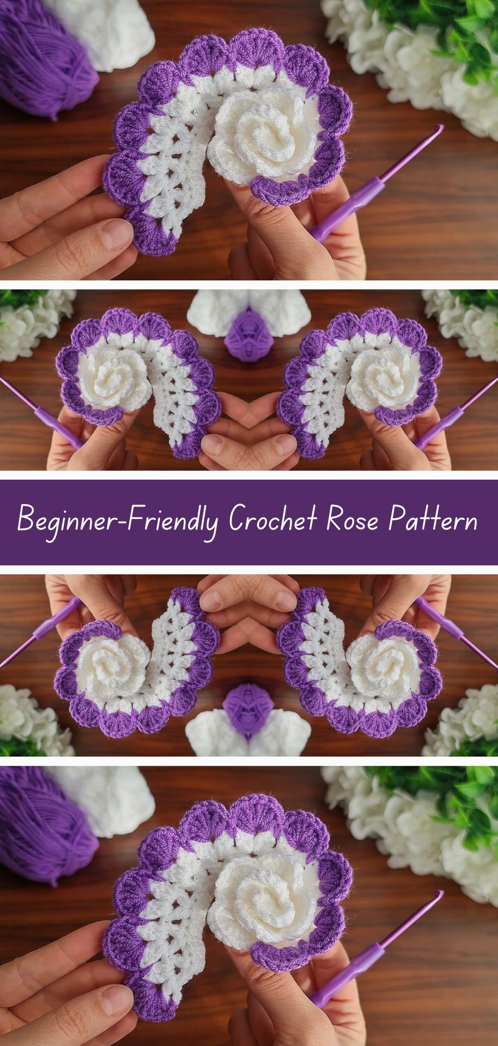 Beginner-Friendly Crochet Rose Pattern - Learn how to crochet beautiful roses with this beginner-friendly guide