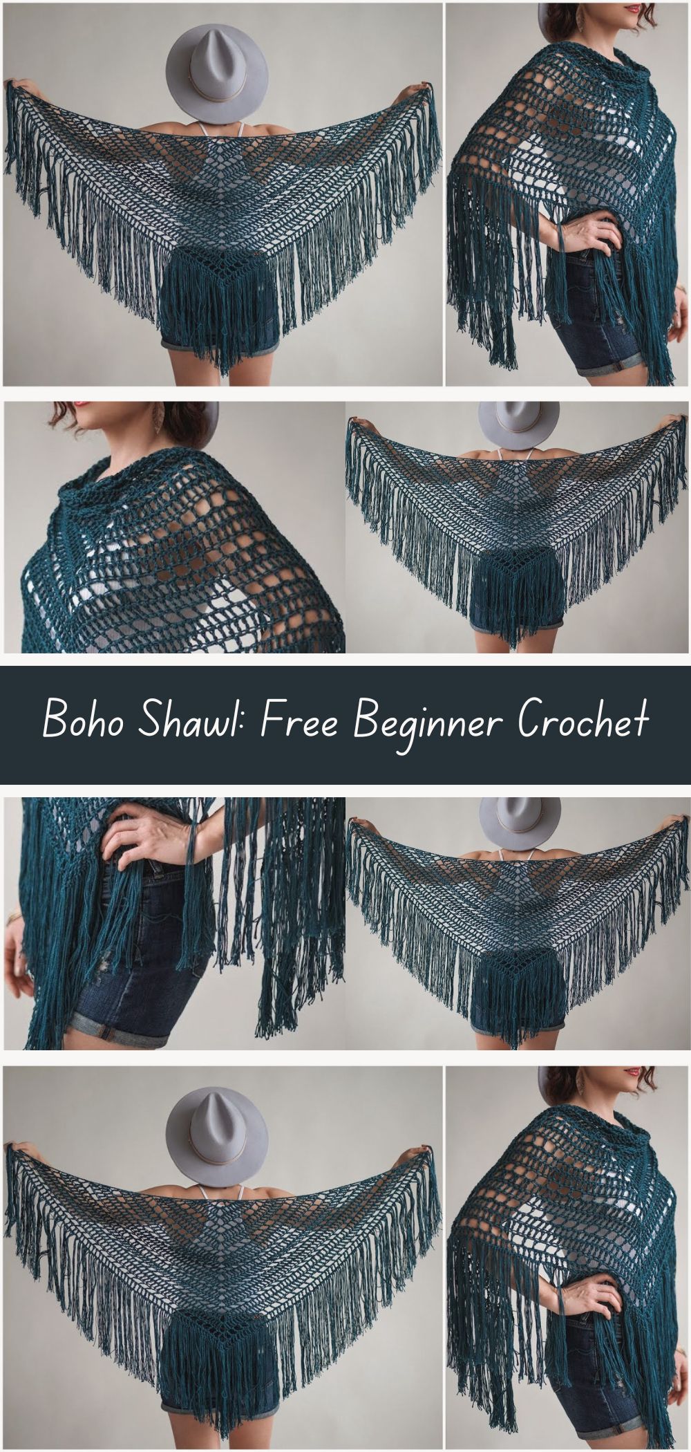 Boho Shawl: Free Beginner Crochet Pattern - Dive into crochet with this stylish and versatile shawl pattern