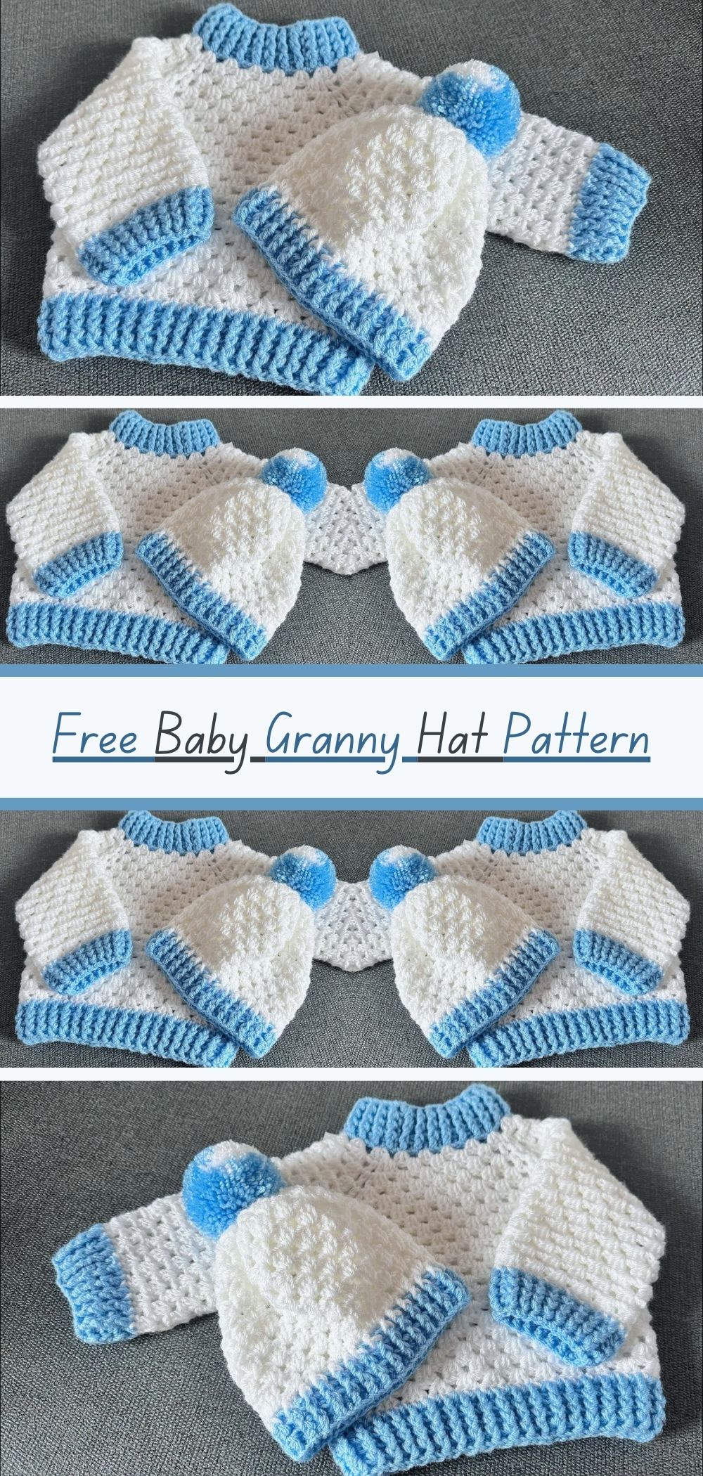 Free Baby Granny Hat Crochet Pattern - Craft a cozy and adorable granny hat for babies with this free crochet pattern