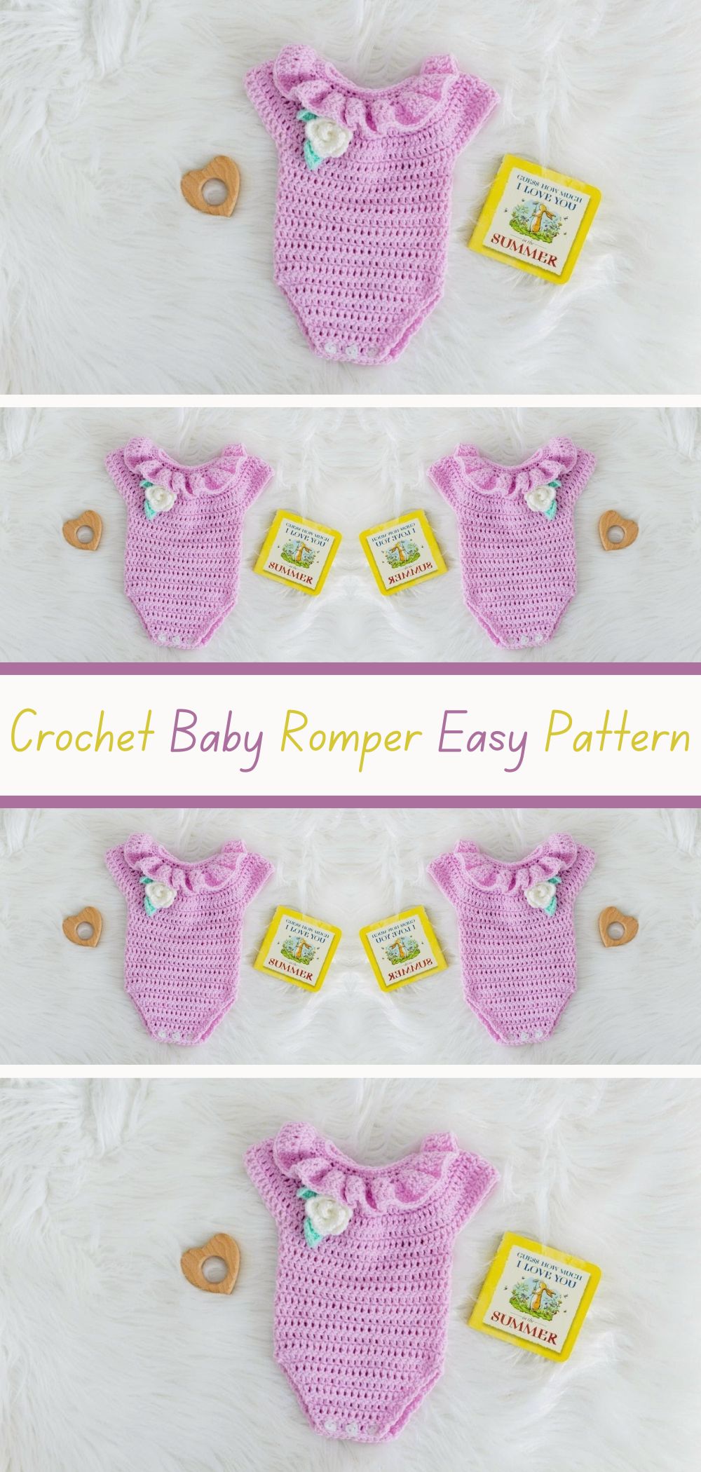 Easy Crochet Baby Romper Pattern - Craft a cozy and cute baby romper with this easy-to-follow crochet pattern