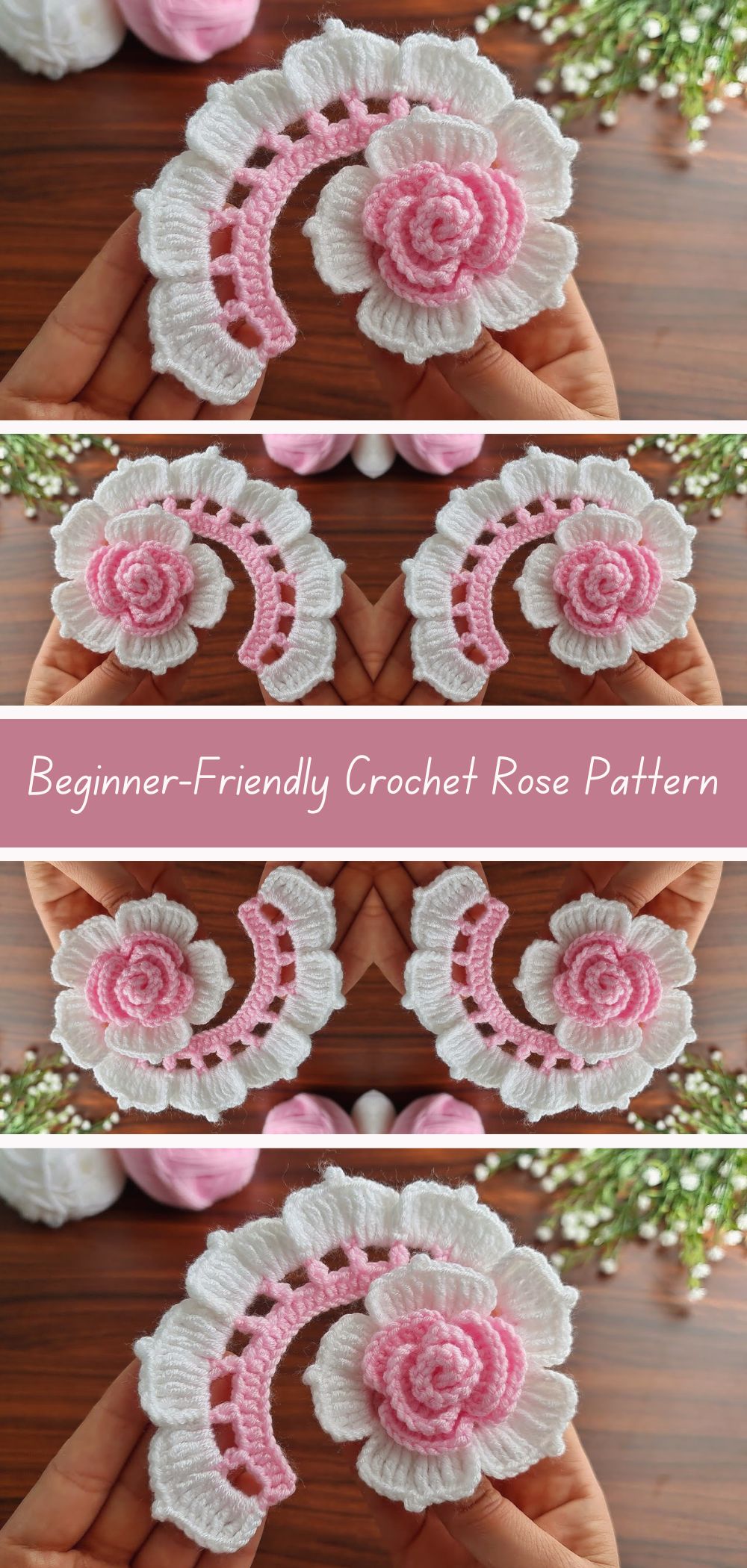 Eye-Catching Crochet Rose Pattern - Create stunning roses with this captivating crochet pattern