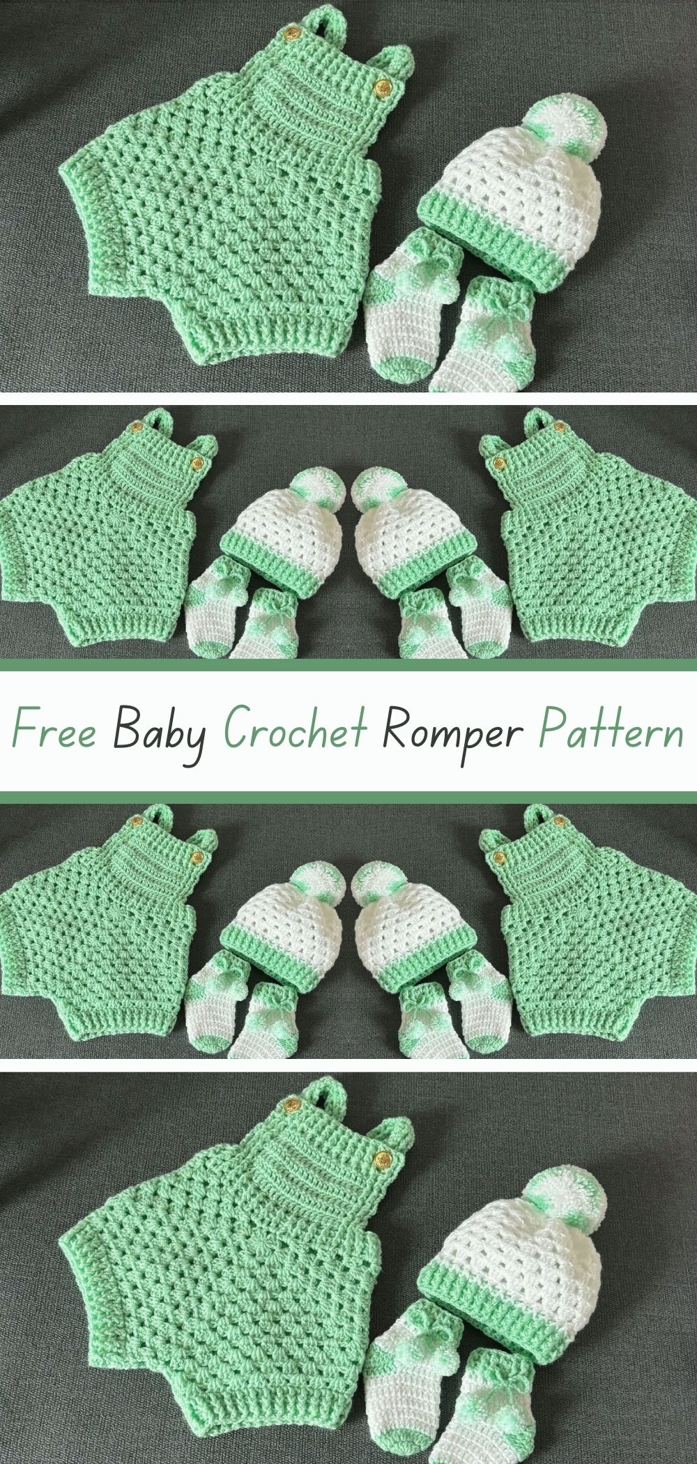 Free Baby Crochet Romper Pattern - Create an adorable and cozy romper for babies with this free crochet pattern