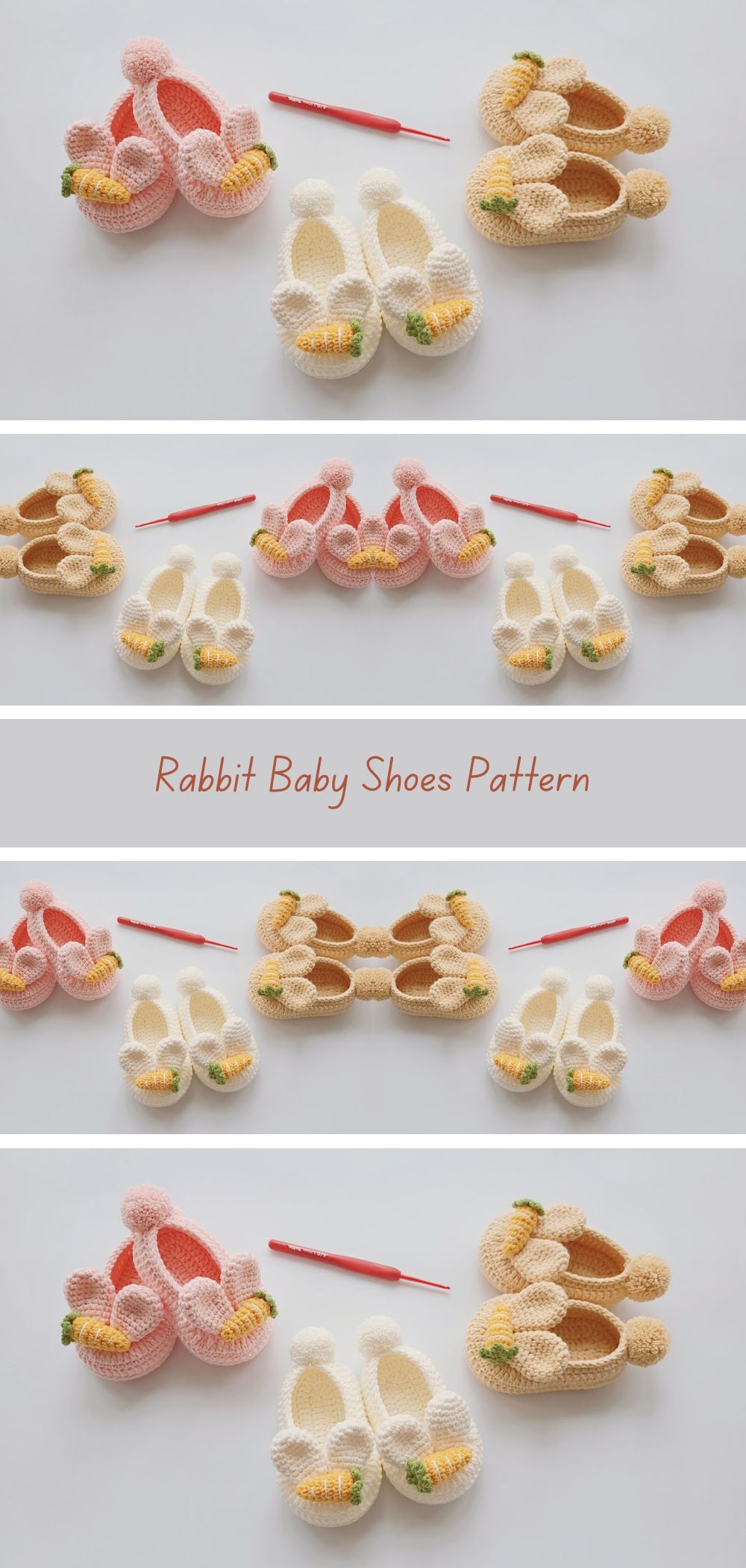 Rabbit Baby Shoes Crochet Pattern - Create adorable bunny-themed shoes for your little one with this charming crochet pattern