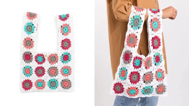 Lily Radiant Motifs Tote Pattern - Crochet your own stunning tote bag adorned with radiant lily motifs