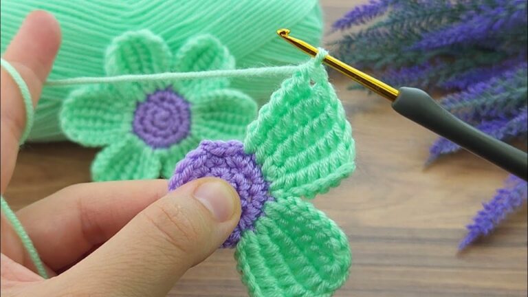 Free crochet pattern for easy motif flower. Perfect for all skill levels. Add handmade beauty to your projects!