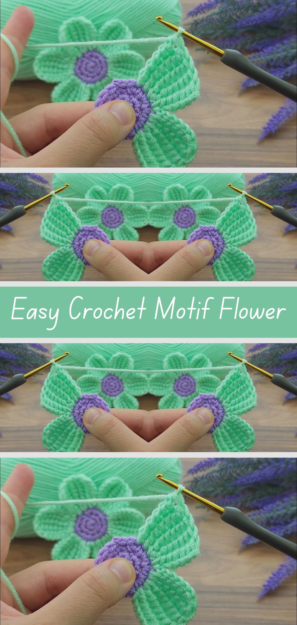 Free and easy crochet pattern for crafting charming flower motifs. Perfect for beginners. Download now and add handmade beauty to your projects!