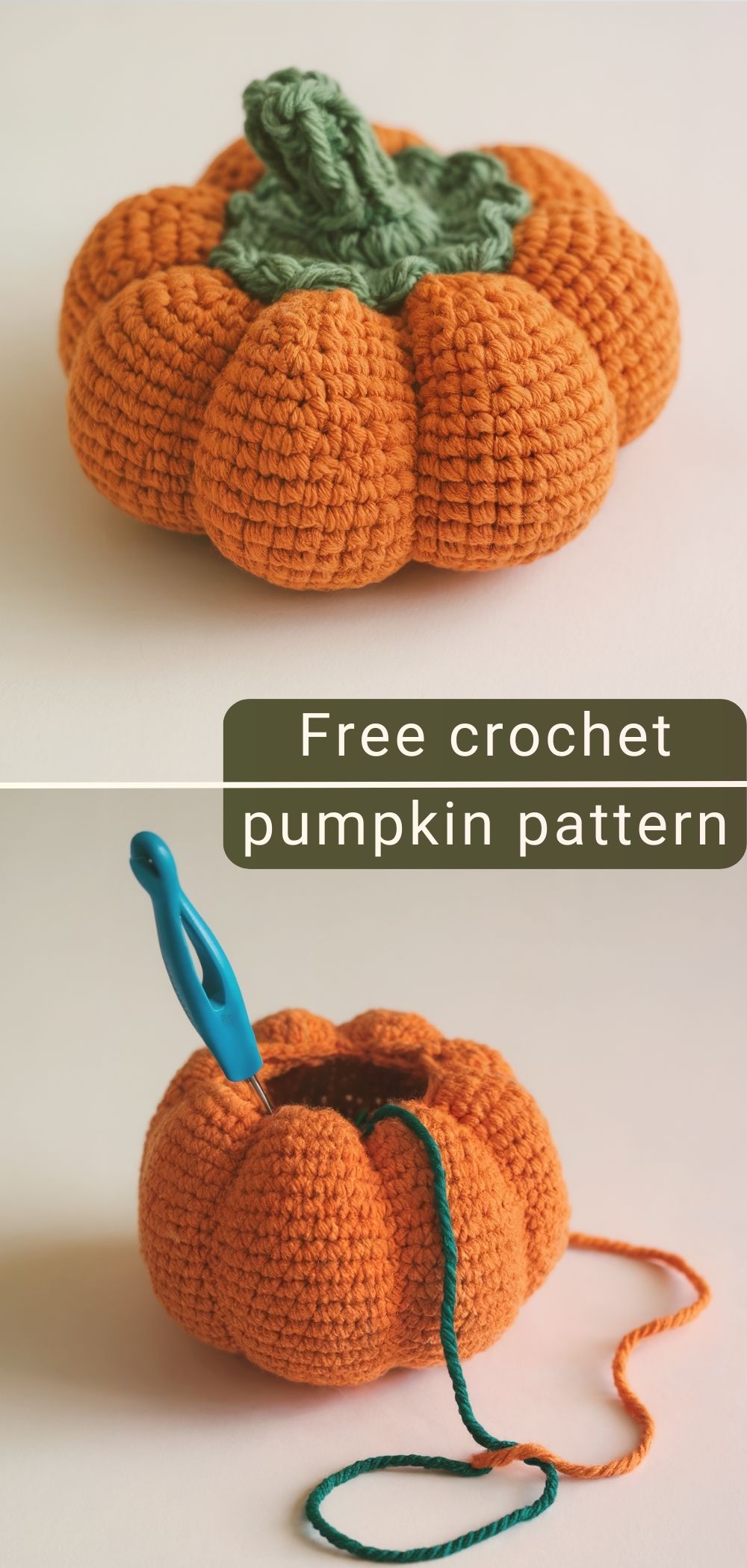 Easy crochet pumpkin pattern for beginners, perfect for fall decor, Halloween, and crochet gifts.