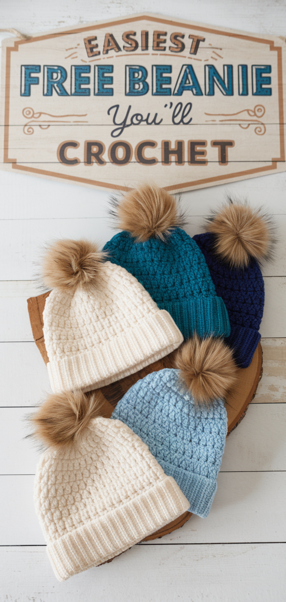 Free crochet beanie pattern – beginner-friendly and easy project for creating a cozy beanie.